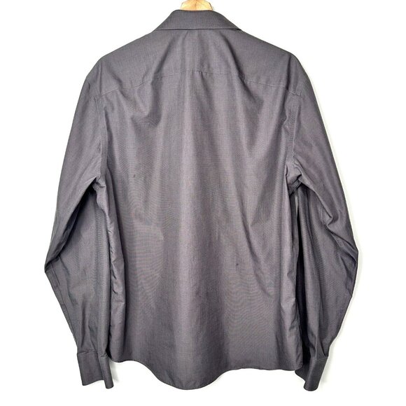 UNTUCKit Mens Button Up Shirt Wrinkle Free Cotton Sanglovese 03046 Grey Sz Large - Picture 2 of 13